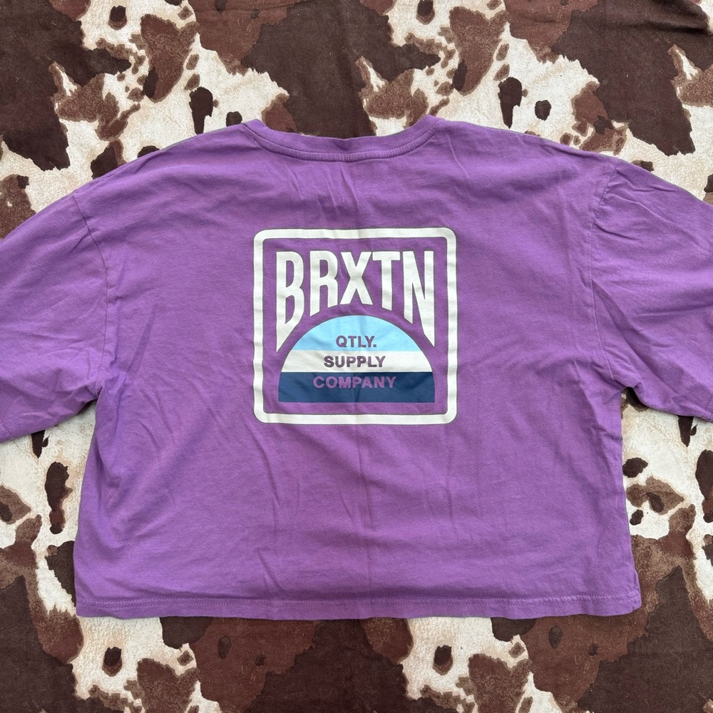 BRXTN Purple Graphic Cropped Tee